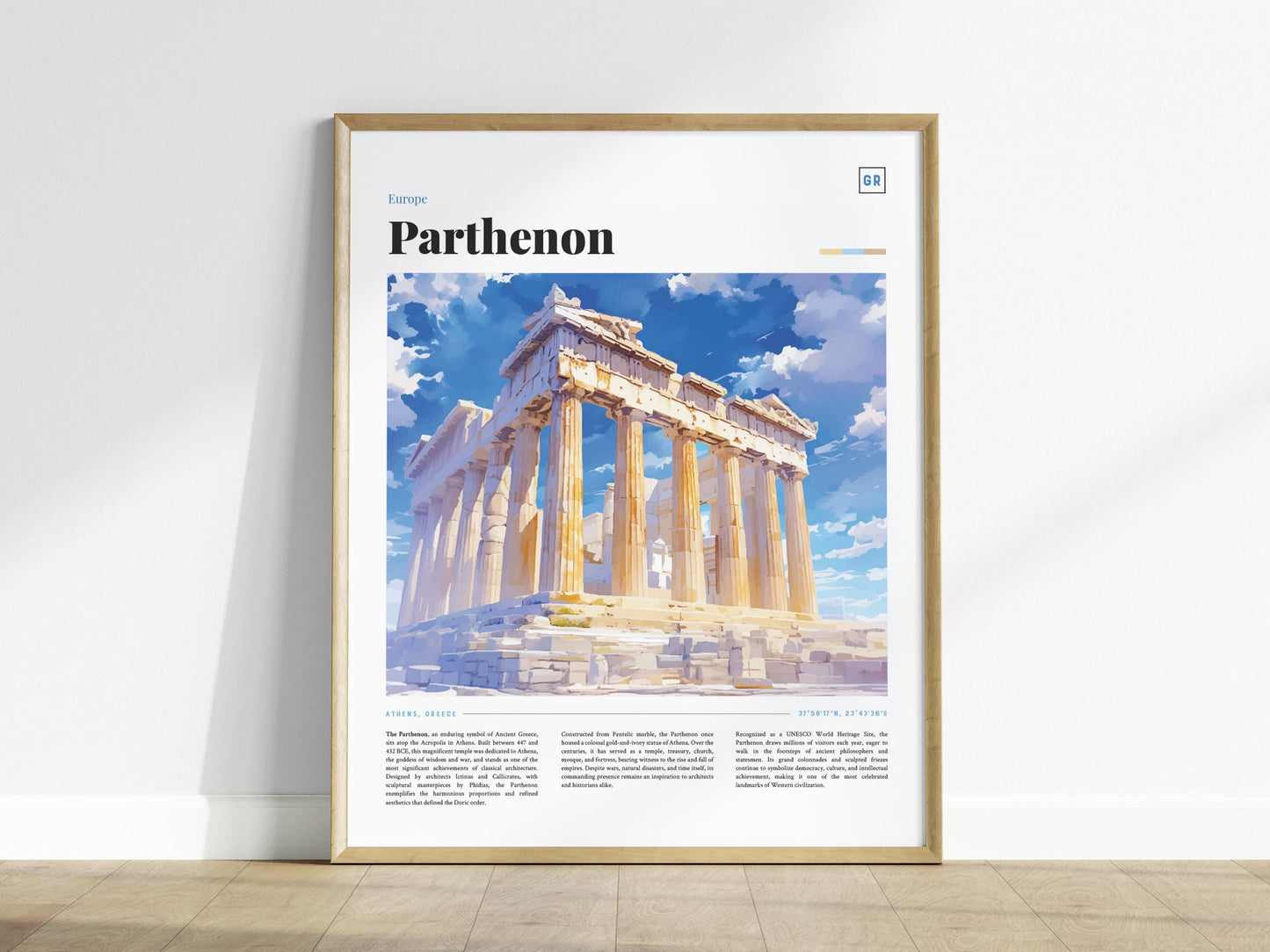 Parthenon Athens Greece Ancient Greek Temple Architecture Wall Art