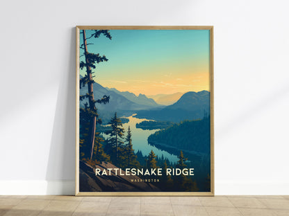 Rattlesnake Ridge Trail Washington Pacific Northwest Hiking Print Wall Art