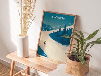 Snowbird Ski Resort Utah Vintage Wall Art Retro Ski Travel Poster