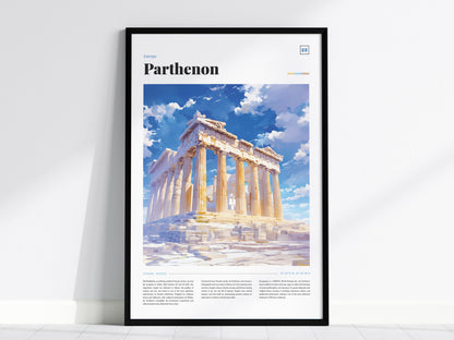 Parthenon Athens Greece Ancient Greek Temple Architecture Wall Art