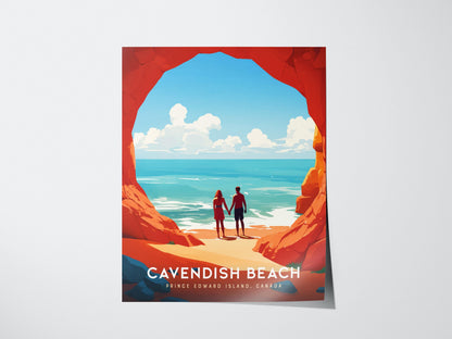 Cavendish Beach Prince Edward Island Anne of Green Gables Canada Coastal Framed Unframed Travel Print Wall Art