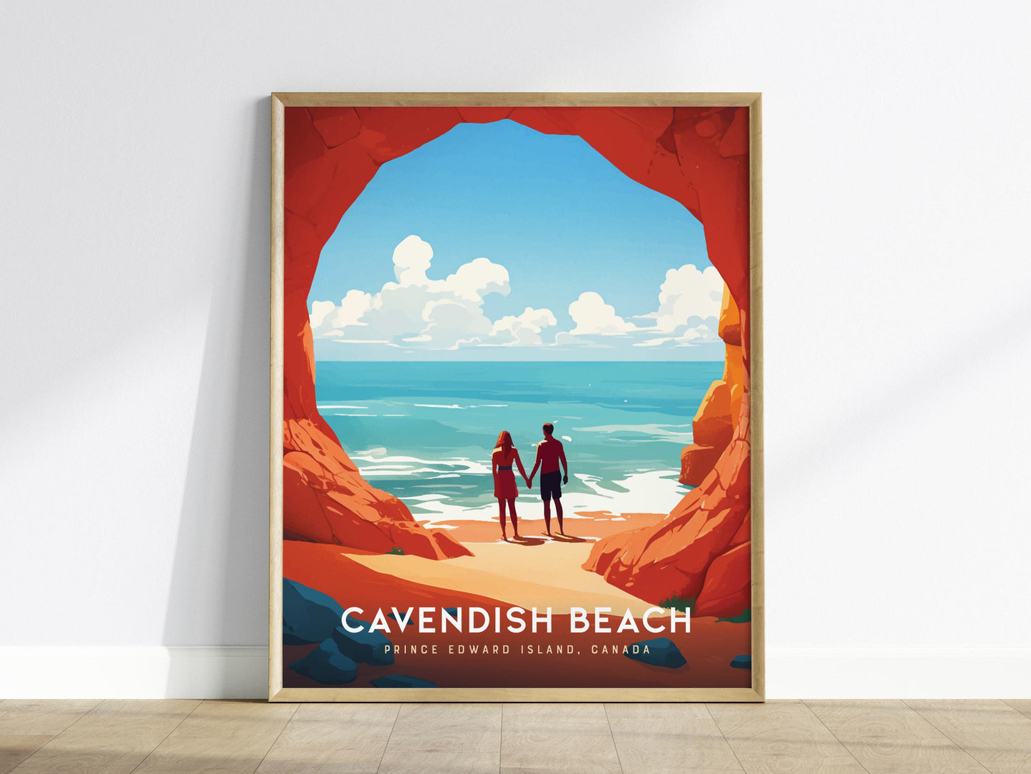 Cavendish Beach Prince Edward Island Anne of Green Gables Canada Coastal Framed Unframed Travel Print Wall Art