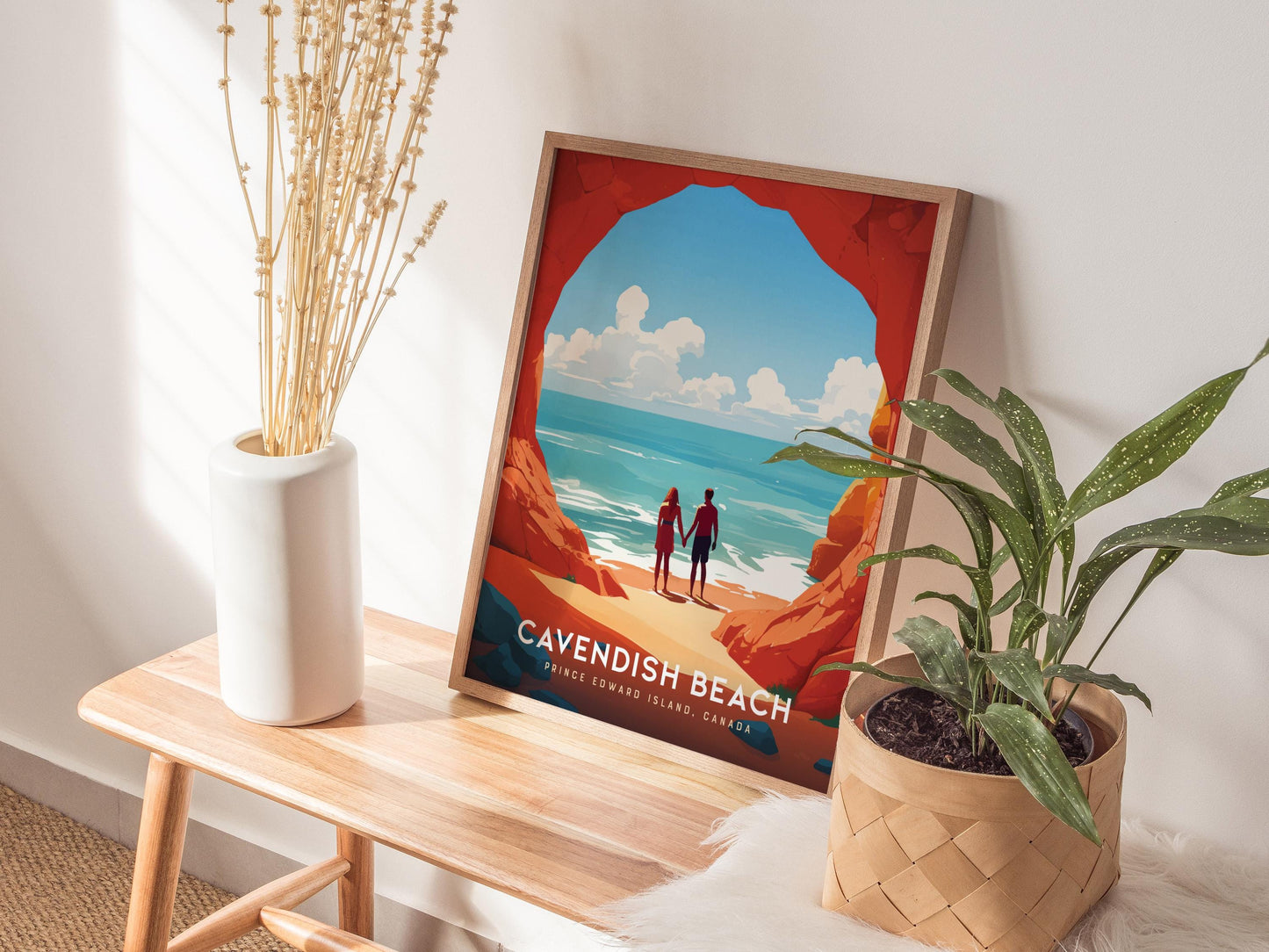 Cavendish Beach Prince Edward Island Anne of Green Gables Canada Coastal Framed Unframed Travel Print Wall Art