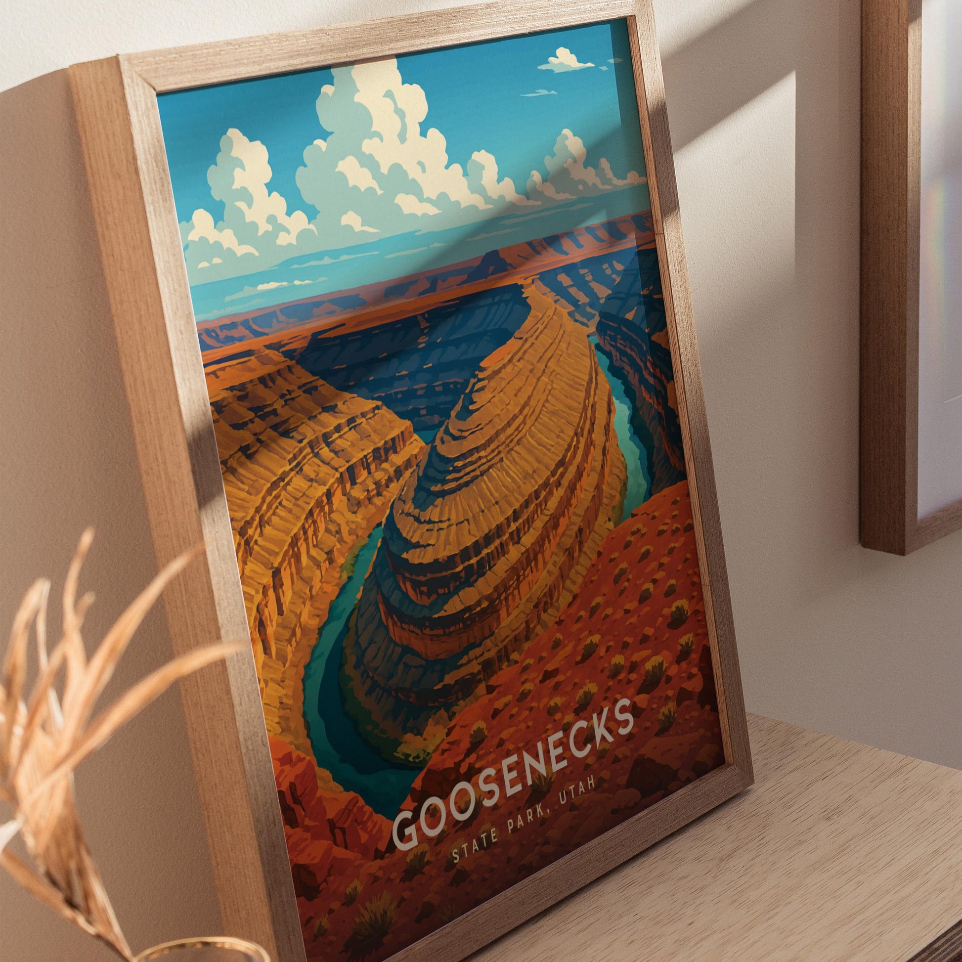 Goosenecks State Park Poster | Utah Desert Wall Art | Framed or Unframed