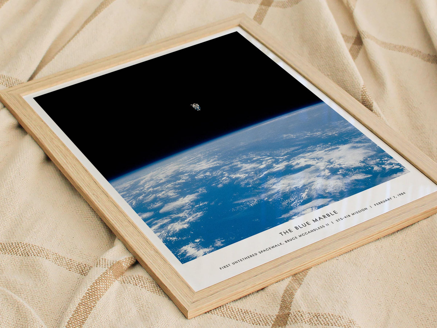 The Blue Marble Earth First Untethered Spacewalk NASA Wall Art