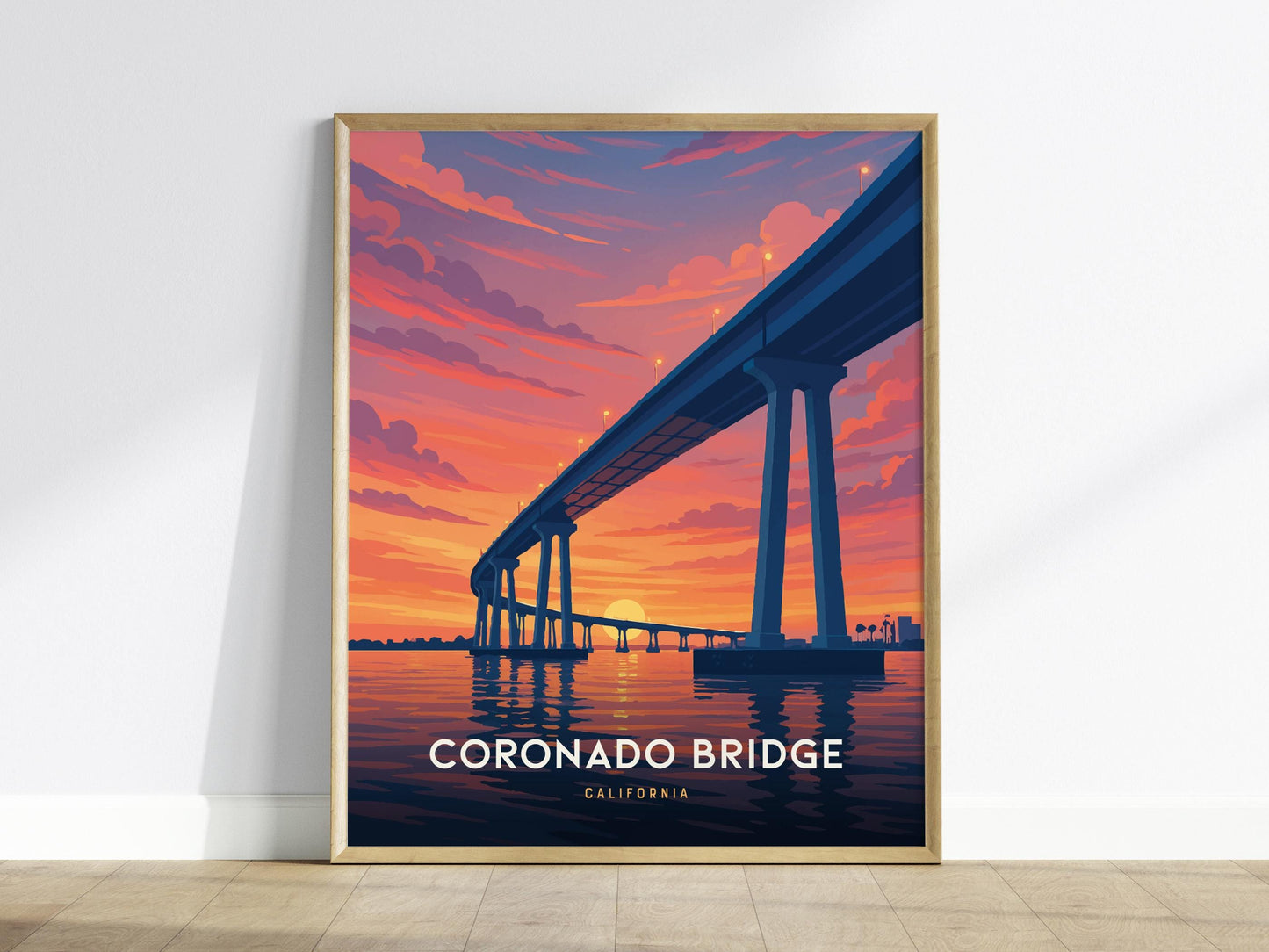 Coronado Bridge San Diego California Travel Print Wall Art