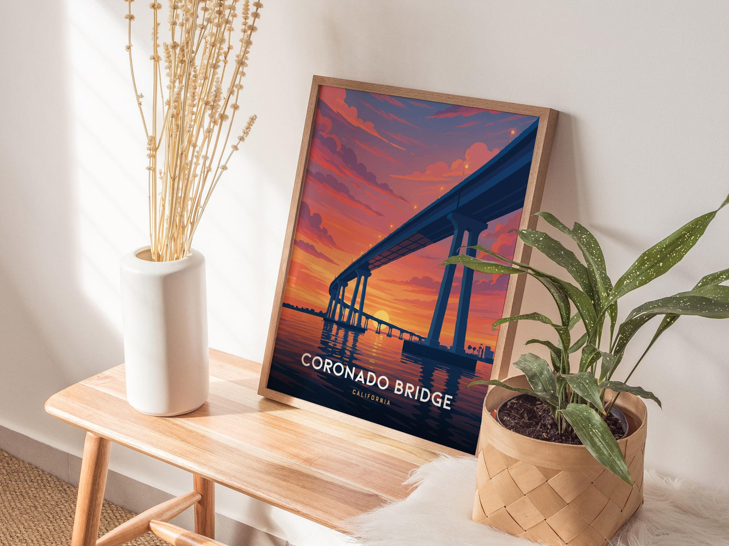 Coronado Bridge San Diego California Travel Print Wall Art