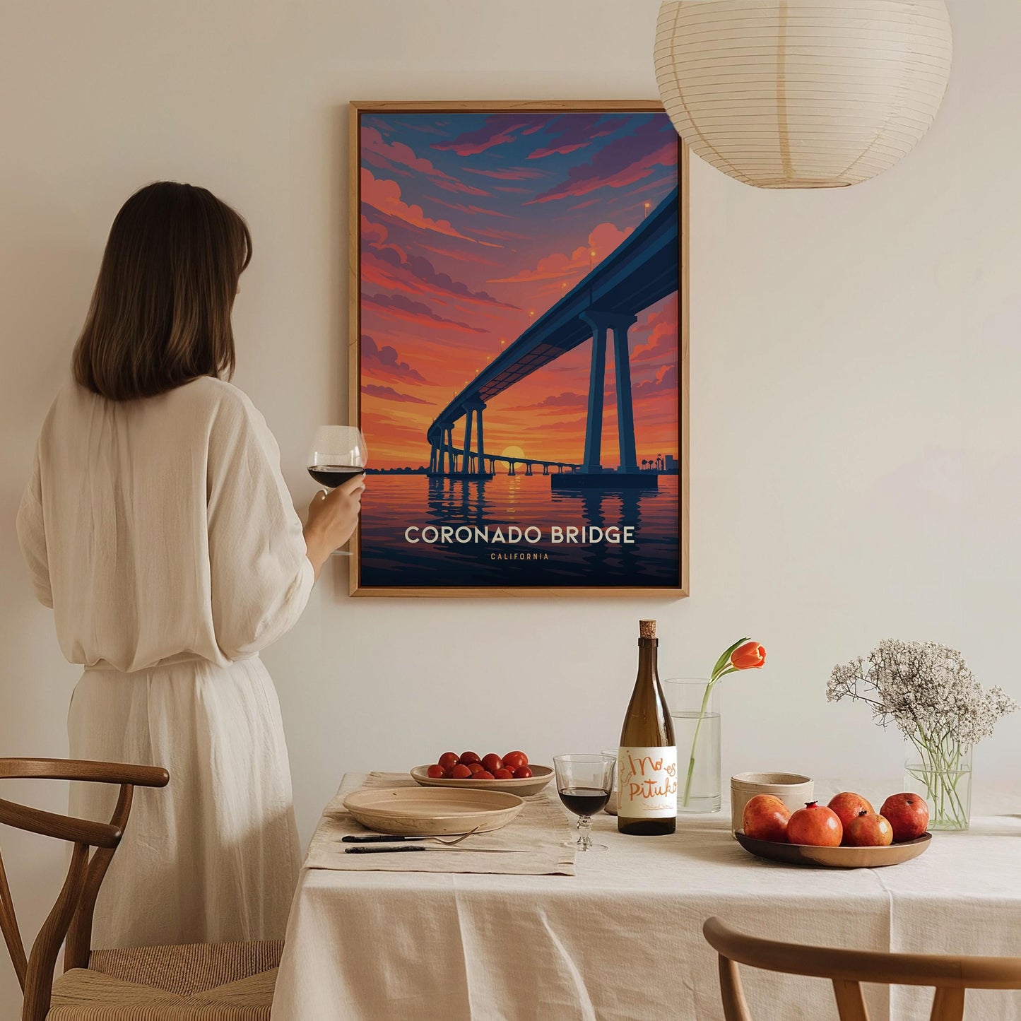 Coronado Bridge San Diego California Travel Print Wall Art