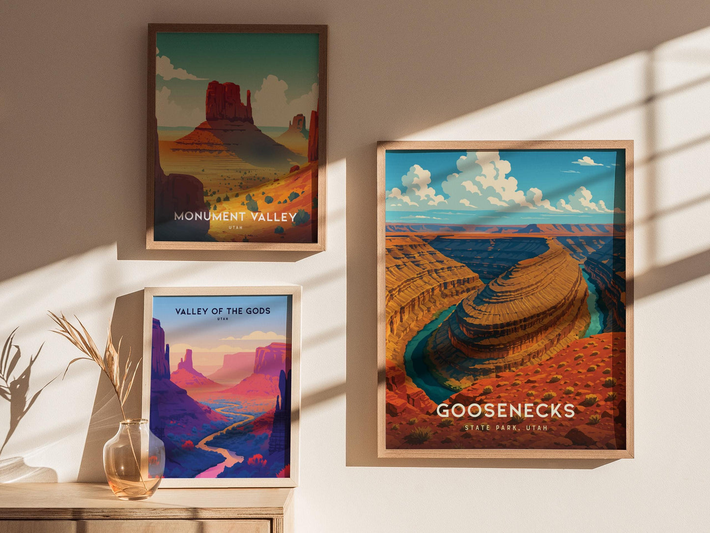 Goosenecks State Park Poster | Utah Desert Wall Art | Framed or Unframed