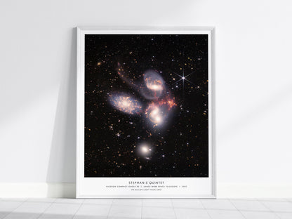 Stephans Quintet Galaxies James Webb Telescope Astronomy Space Wall Art