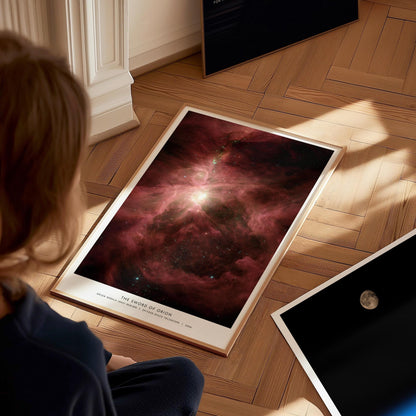 The Sword of Orion Nebula M42 Spitzer Telescope NASA Space Print Wall Art