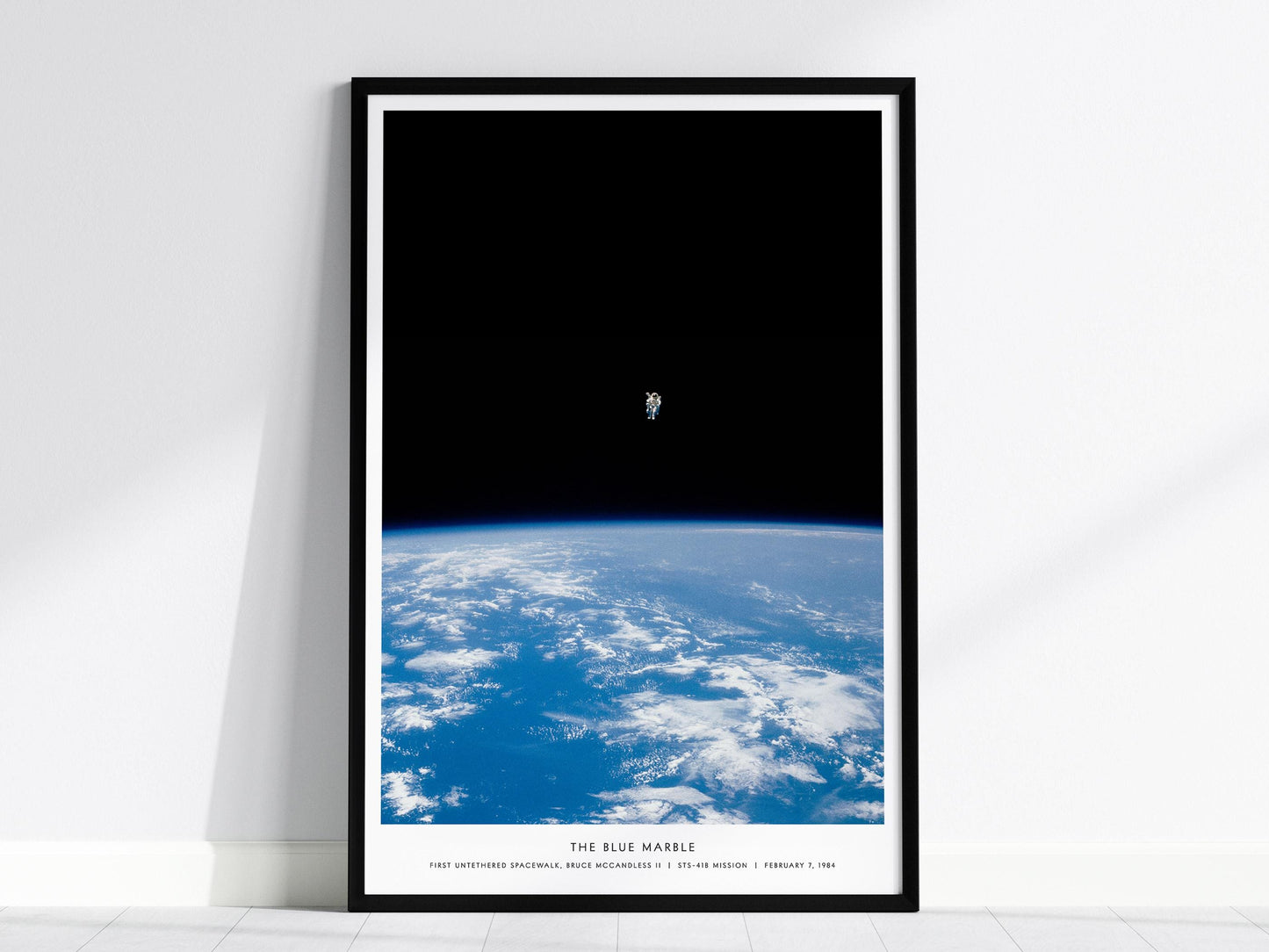 The Blue Marble Earth First Untethered Spacewalk NASA Wall Art