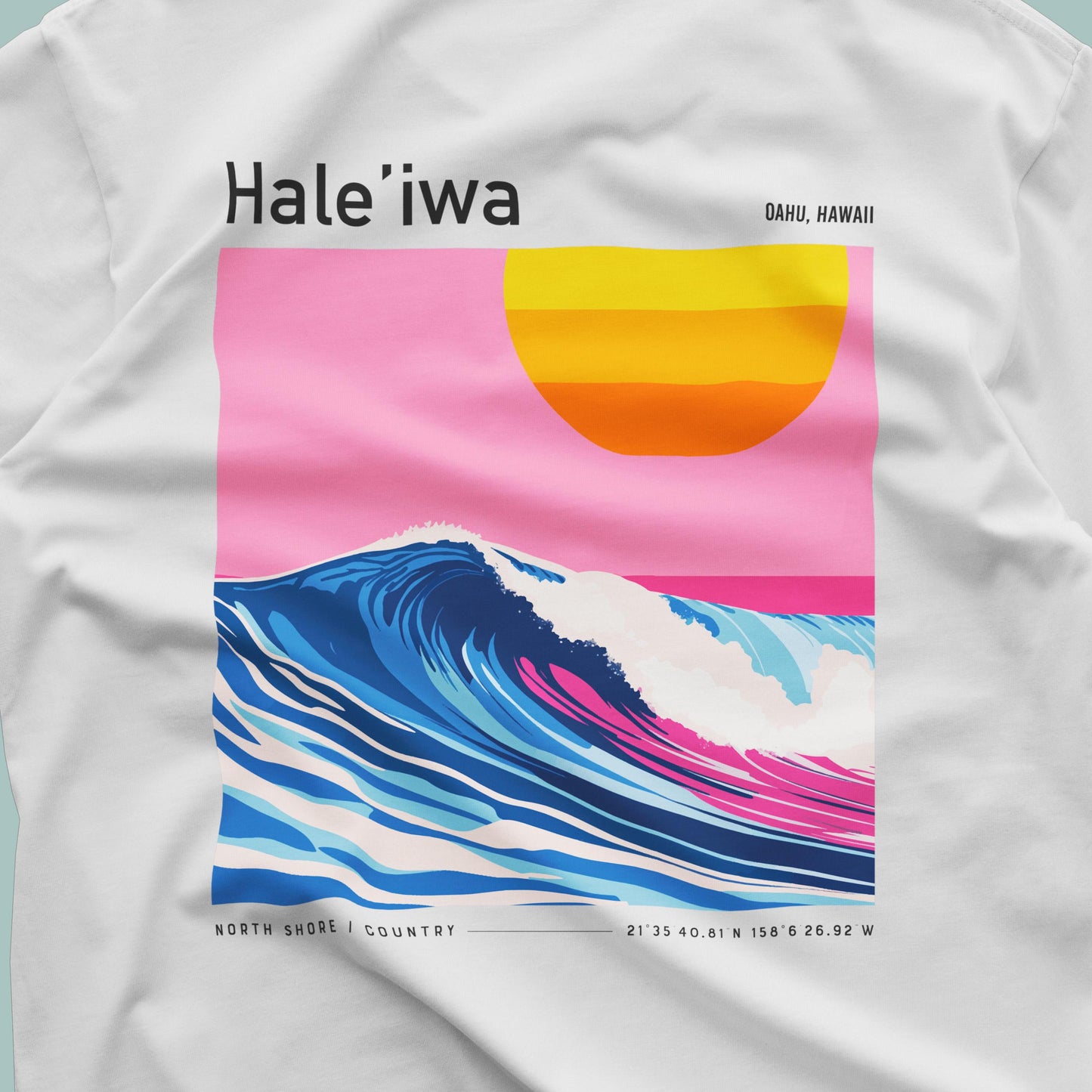Haleiwa North Shore Oahu Hawaii Surf Shirt Pocket Tee