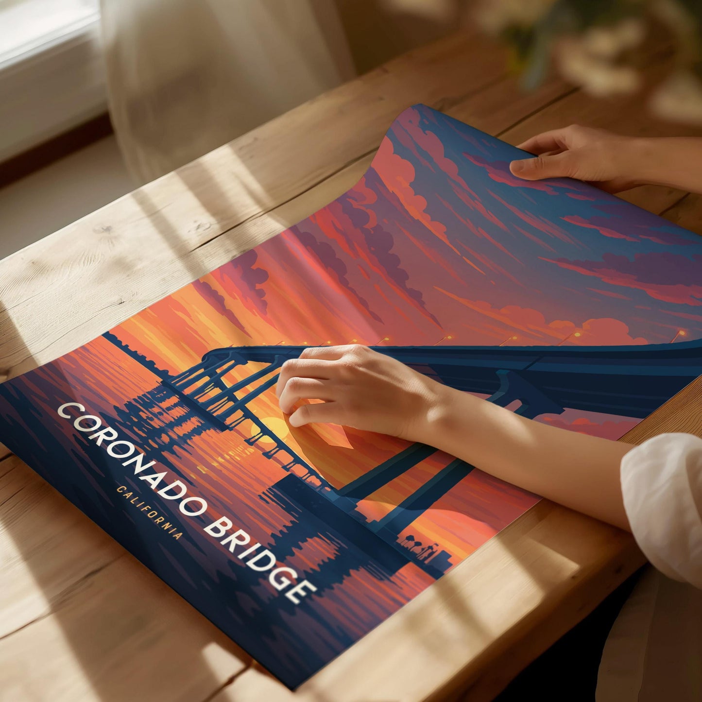 Coronado Bridge San Diego California Travel Print Wall Art