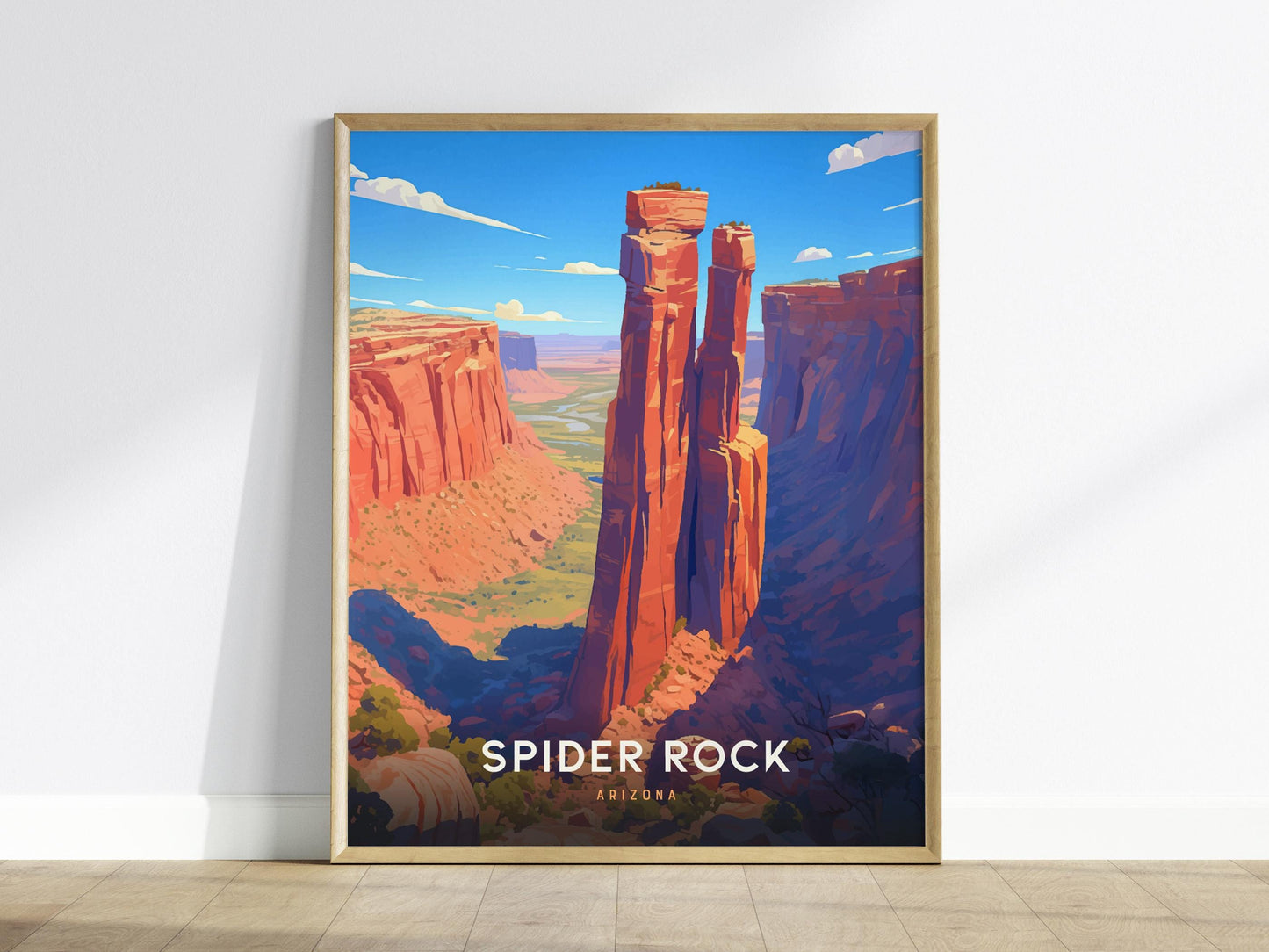 Spider Rock Arizona Modern Desert Nature Print Wall Art