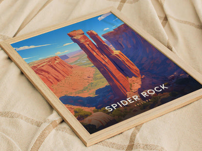 Spider Rock Arizona Modern Desert Nature Print Wall Art