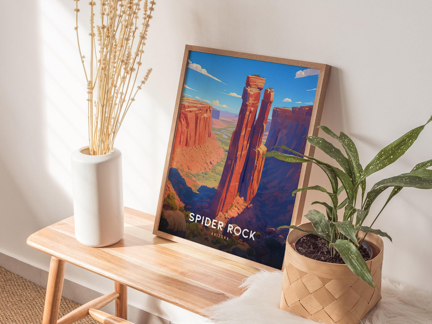 Spider Rock Arizona Modern Desert Nature Print Wall Art