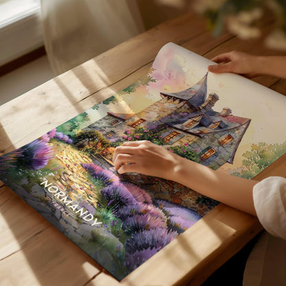 Unframed Normandy travel print on matte archival paper with crisp color