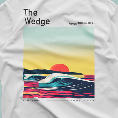 The Wedge Newport Beach California Surf Shirt Pocket Tee