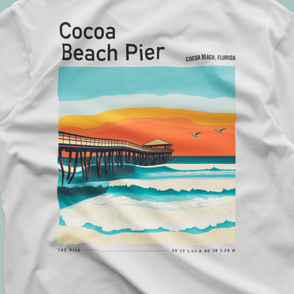 Cocoa Beach Pier Florida Surf Shirt Classic Pocket Tee