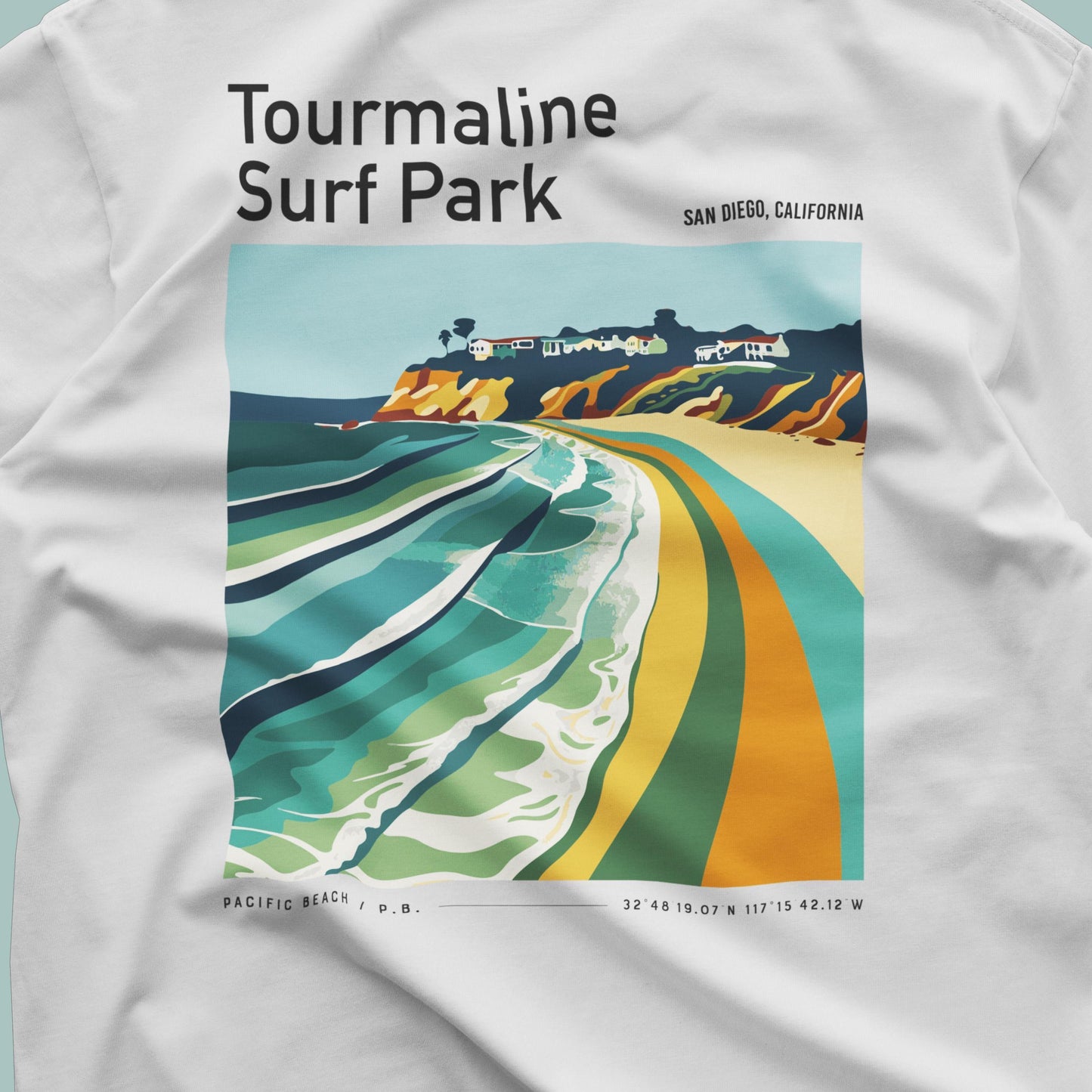 Tourmaline Surf Park Pacific Beach California Surfer Shirt Vintage Pocket Tee