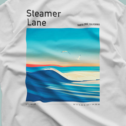 Steamer Lane Santa Cruz California Surf Shirt Vintage Pocket T-Shirt