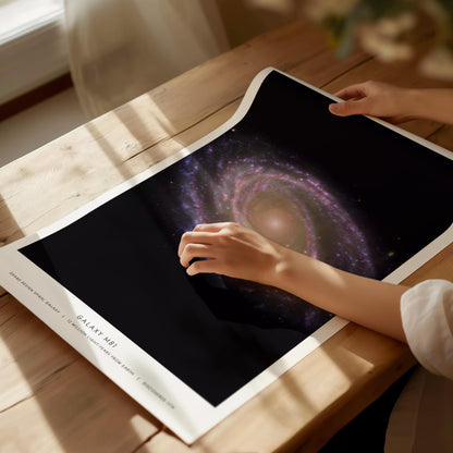 M81 Spiral Galaxy NASA Space Print Wall Art