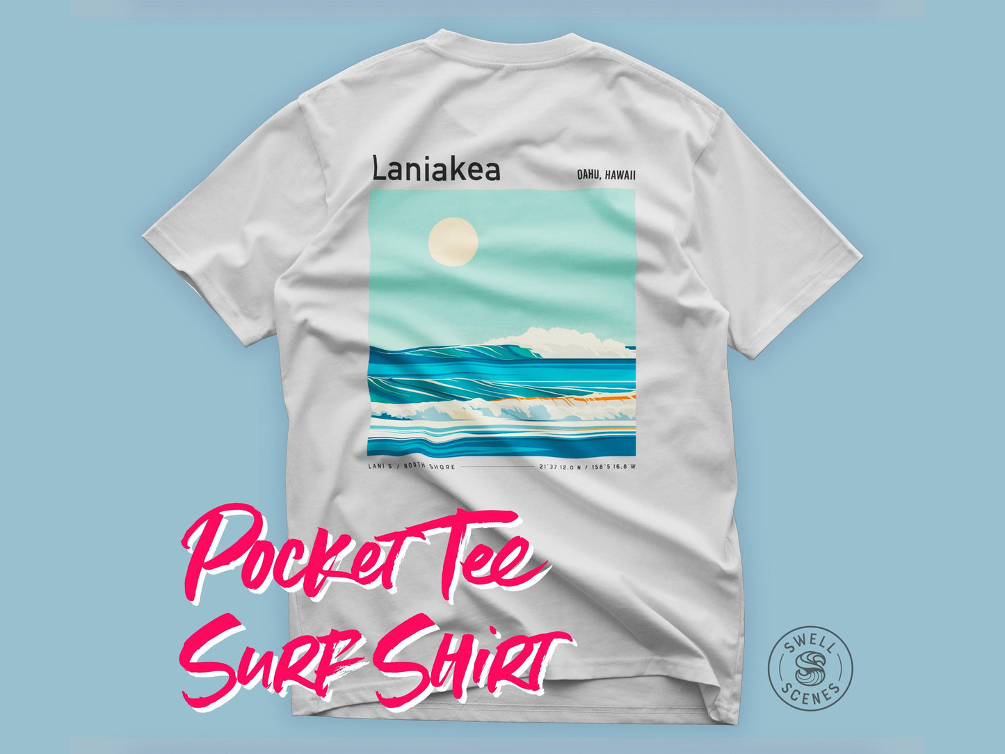Laniakea North Shore Hawaii Vintage Surf Shirt Pocket Tee
