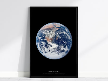 Blue Marble Earth Apollo 17 NASA Space Print Wall Art