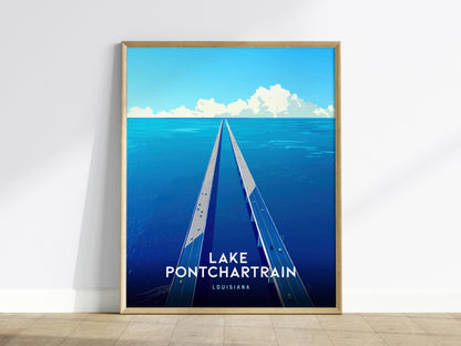 Lake Pontchartrain Louisiana Travel Print Wall Art