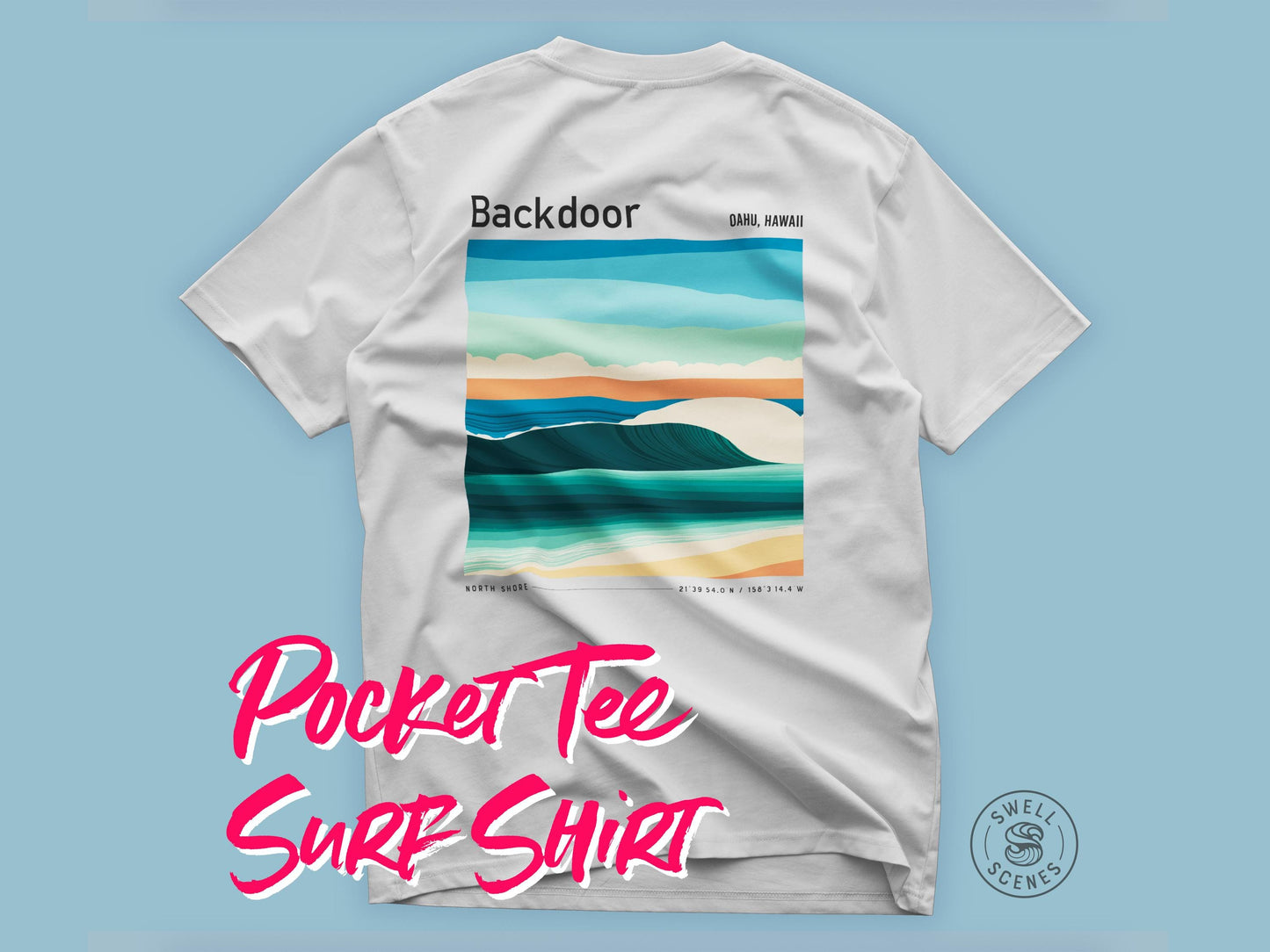 Backdoor Pocket Tee Pipeline North Shore Hawaii Vintage Surf Shirt
