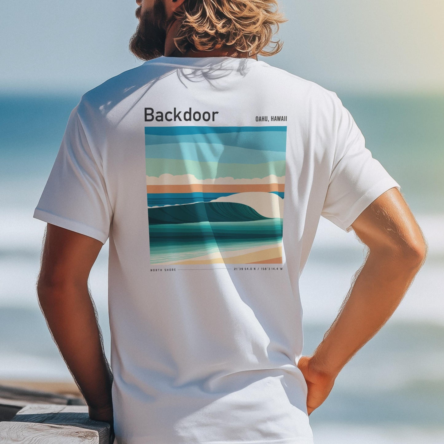 Backdoor Pocket Tee Pipeline North Shore Hawaii Vintage Surf Shirt