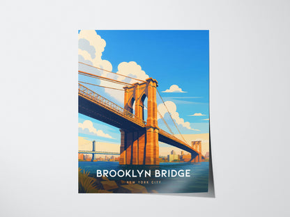 Brooklyn Bridge NYC Iconic New York Poster Wall Art