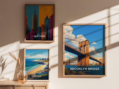 Brooklyn Bridge NYC Iconic New York Poster Wall Art