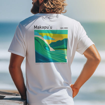 Makapu'u Surf Spot Windward Side East Oahu Hawaii Vintage Surf Shirt Pocket Tee