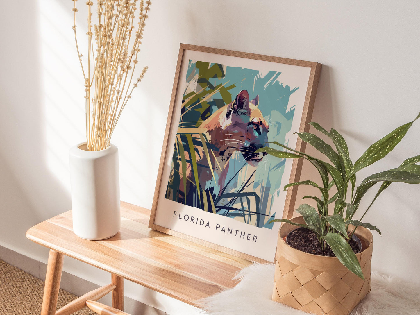 Florida Panther Everglades Wildlife Endangered Big Cat Floridian Wall Art