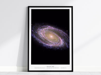 M81 Spiral Galaxy NASA Space Print Wall Art