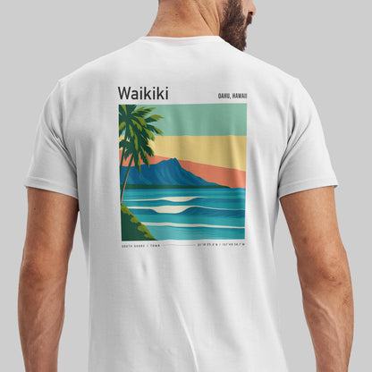 Waikiki South Shore Oahu Hawaii Vintage Surf Shirt Pocket Tee