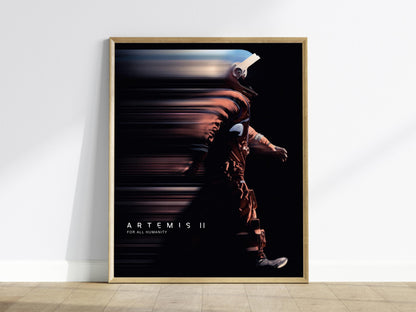 Artemis II Astronaut NASA Space Print Moon Mission Wall Art