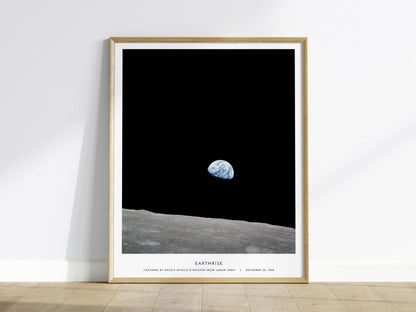 Earthrise NASA Space Print Planet Science Wall Art