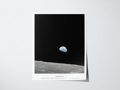 Earthrise NASA Space Print Planet Science Wall Art