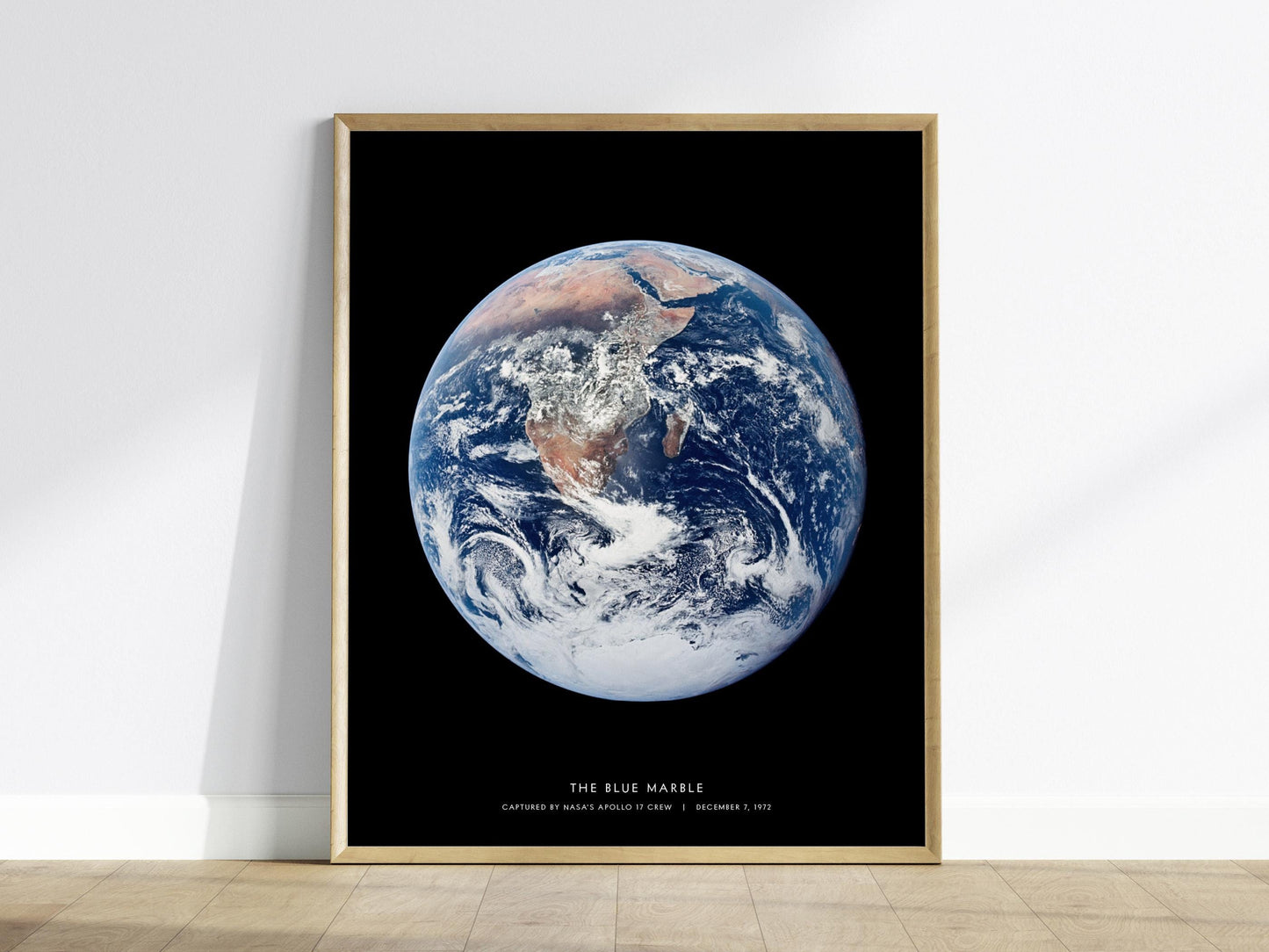 Blue Marble Earth Apollo 17 NASA Space Print Wall Art