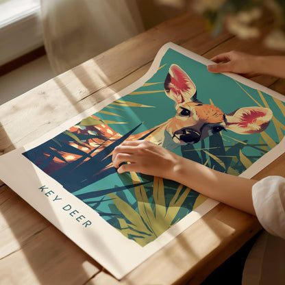 Key Deer Florida Keys Wildlife Big Pine Key Tropical Beach House Wall Art
