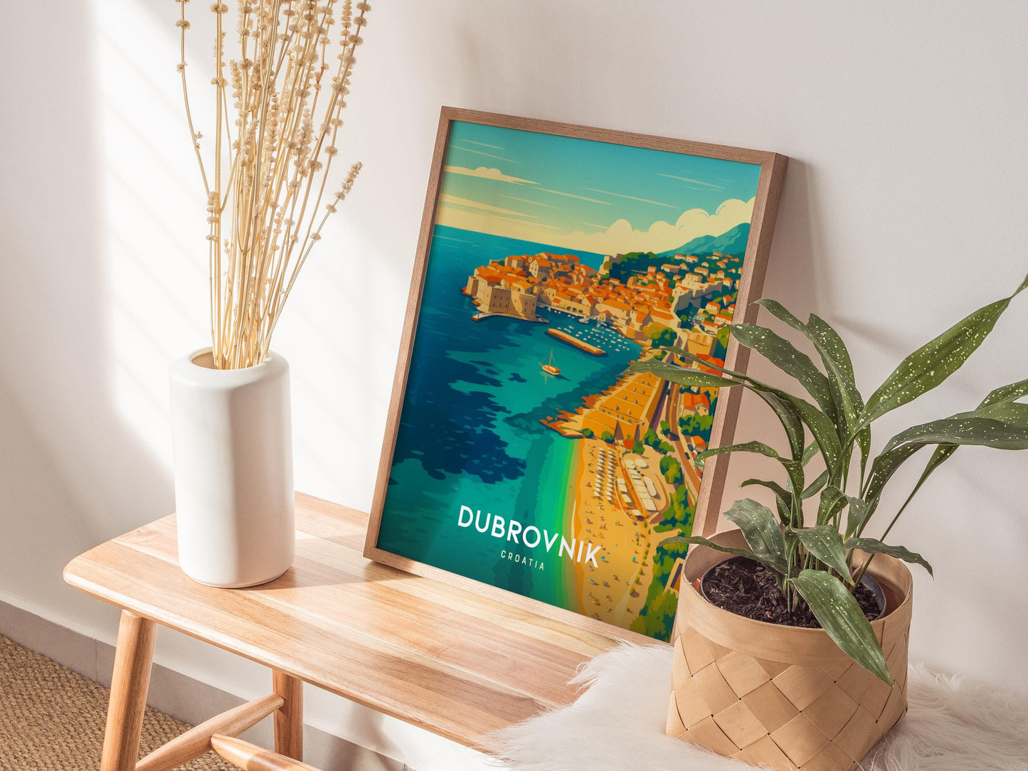 Dubrovnik Croatia Coastal Old Town Travel Print Wall Art