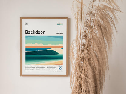 Backdoor Surf Spot Pipeline North Shore Oahu Hawaii Surfer Wall Art