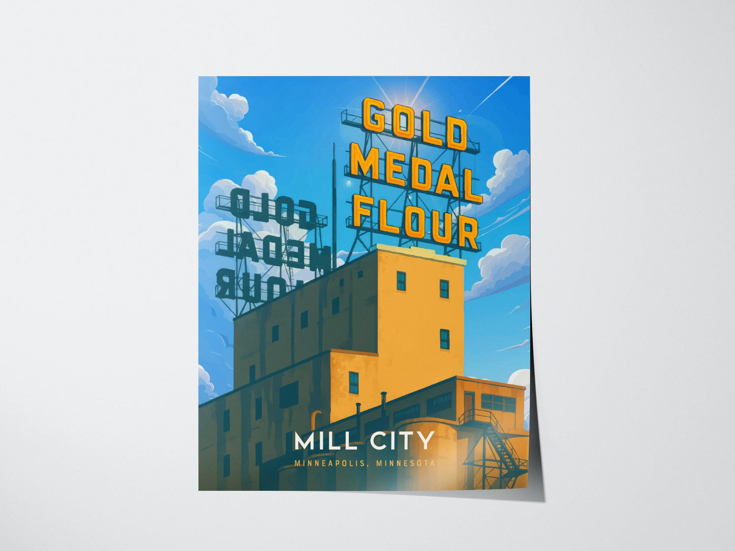 Gold Medal Flour Sign Minneapolis Minnesota Landmark Wall Art
