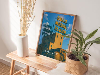 Gold Medal Flour Sign Minneapolis Minnesota Landmark Wall Art