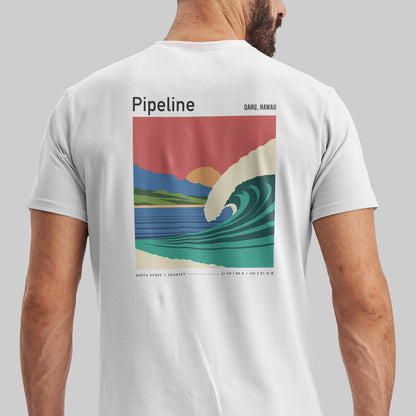 Pipeline North Shore Oahu Hawaii Vintage Surf Shirt Pocket Tee