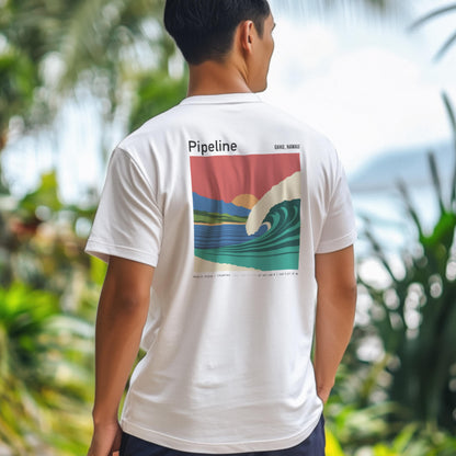 Pipeline North Shore Oahu Hawaii Vintage Surf Shirt Pocket Tee