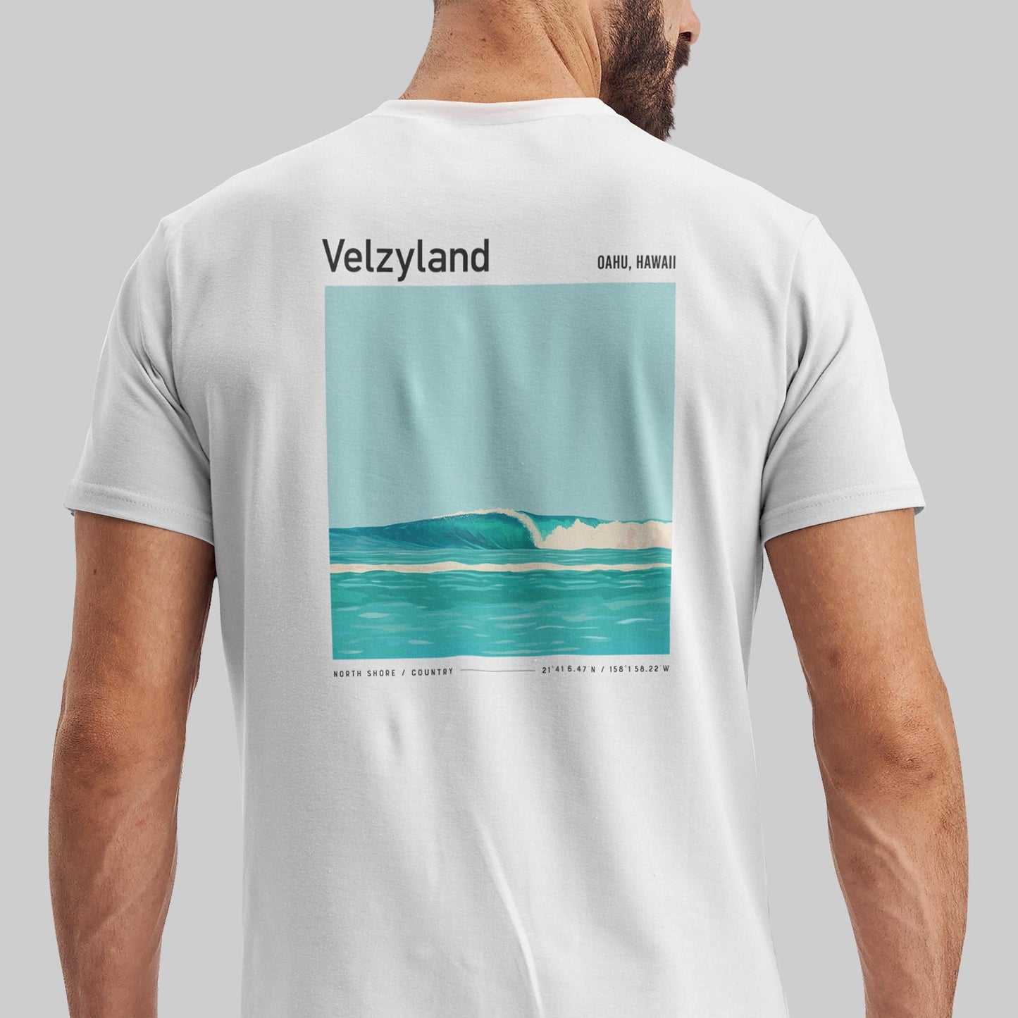 Velzyland North Shore Vintage Surf Shirt Pocket Tee Oahu Hawaii V-Land Surfer Classic T-Shirt Gift Surfing HI Beach Coastal Wear Apparel